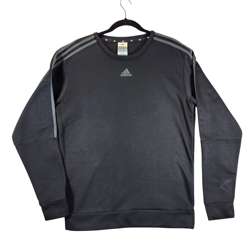 Adidas Men's Black Crewneck Sweatshirt Athletic‎ Sportswear Size Medium